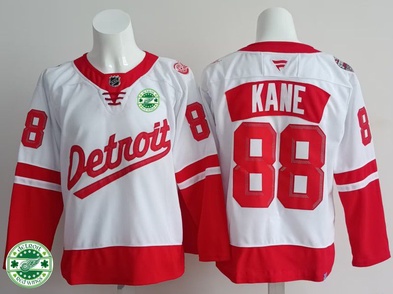 Men Detroit Red Wings #88 Kane White 2025 Fanatics Home Premium NHL Jersey style 4